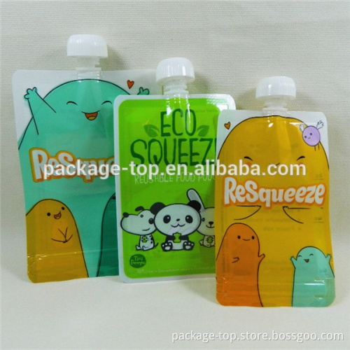1 liter liquid laminating spout pouch plastic flask bags